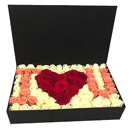 Фото товара 101 роза в коробке "I love you" в Измаиле