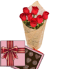 Фото товара 7 красных роз с конфетами в Измаиле
