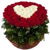 Фото товара 101 роза сердце в корзине в Измаиле