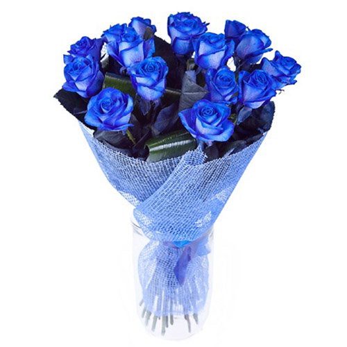 Фото товара 17 синих роз (крашеных) в Измаиле