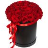 Фото товара 51 роза красная в шляпной коробке в Измаиле