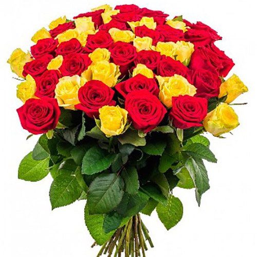 Фото товара 51 роза красная и желтая в Измаиле