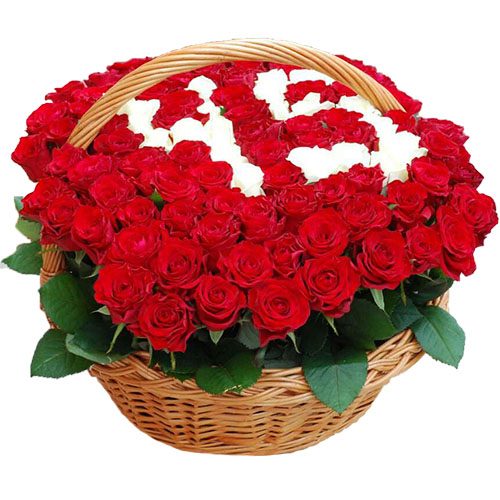 Фото товара 101 роза с числами в корзине в Измаиле