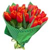 Фото товара 21 красно-жёлтый тюльпан в двойной упаковке в Измаиле