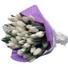 Фото товара 51 бело-пурпурный тюльпан (с лентой) в Измаиле