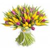 Фото товара 75 тюльпанов микс (все цвета) в корзине в Измаиле