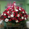 Фото товара 100 алых роз "Пламя" в корзине в Измаиле