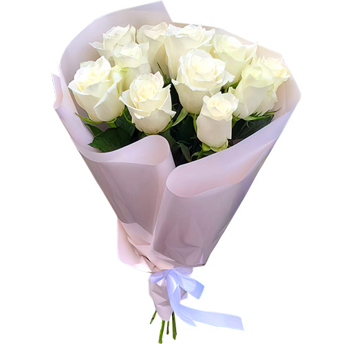 Фото товара 11 белых роз в Измаиле
