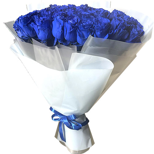 Фото товара 33 голубые розы (Эквадор) в Измаиле
