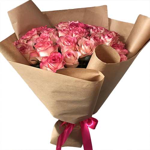Фото товара 25 розовых роз в Измаиле