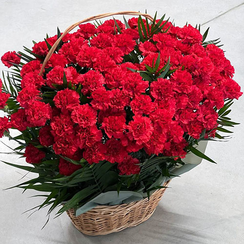 Фото товара 100 гвоздик в корзине в Измаиле